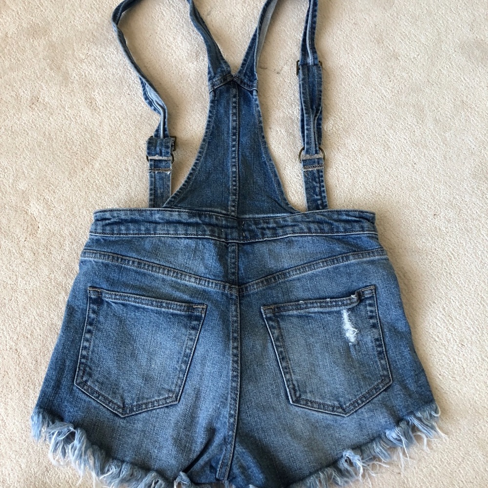 Overall denim Shorts